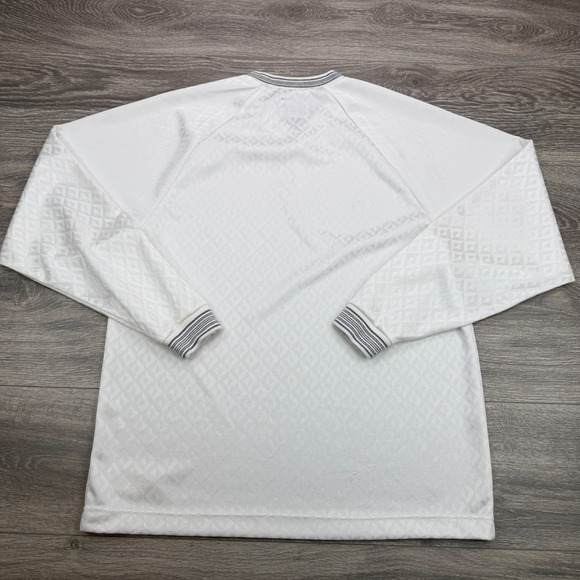 Levis SilverTab Shirt Mens Large White Jacquard All Over 90s Skater Y2K Vintage - Picture 10 of 14